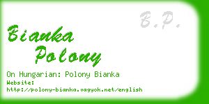 bianka polony business card